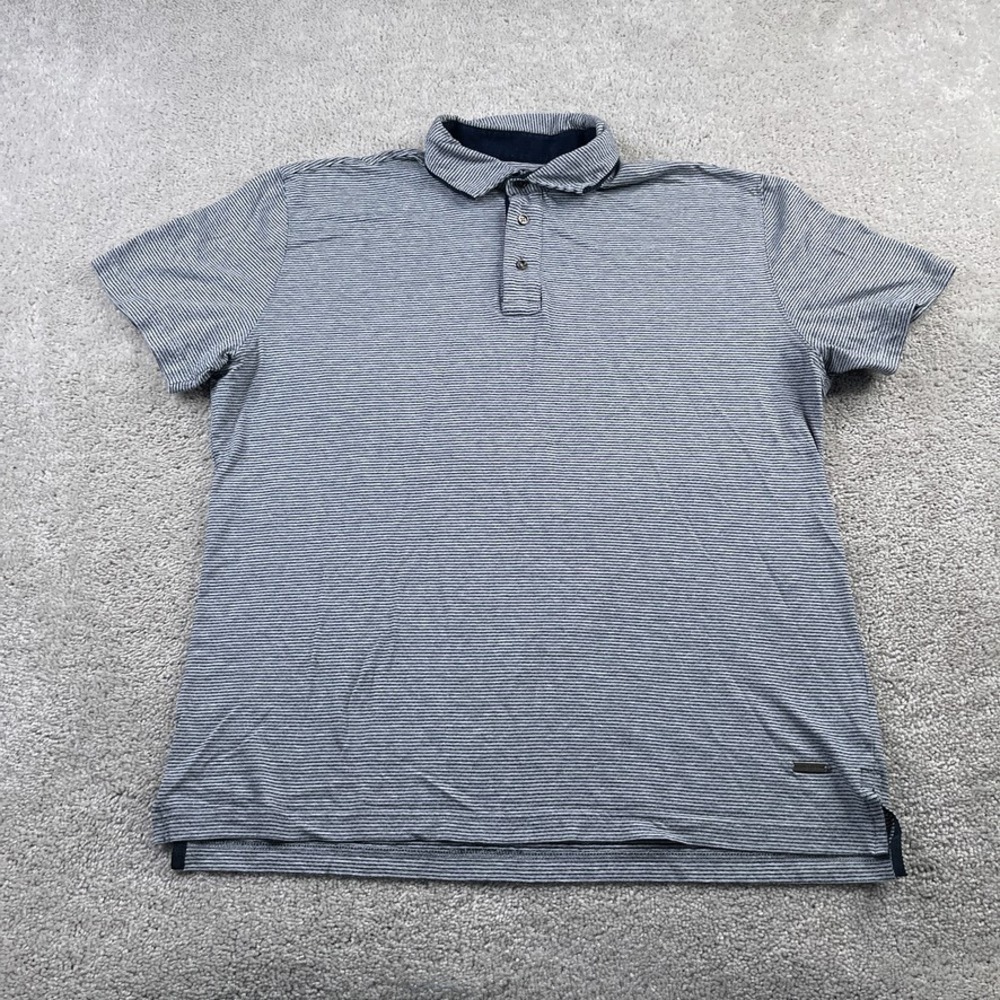 Rodd and Gunn Polo Shirt Mens XL Grey Stripes Big River Sports Fit‎ Cotton